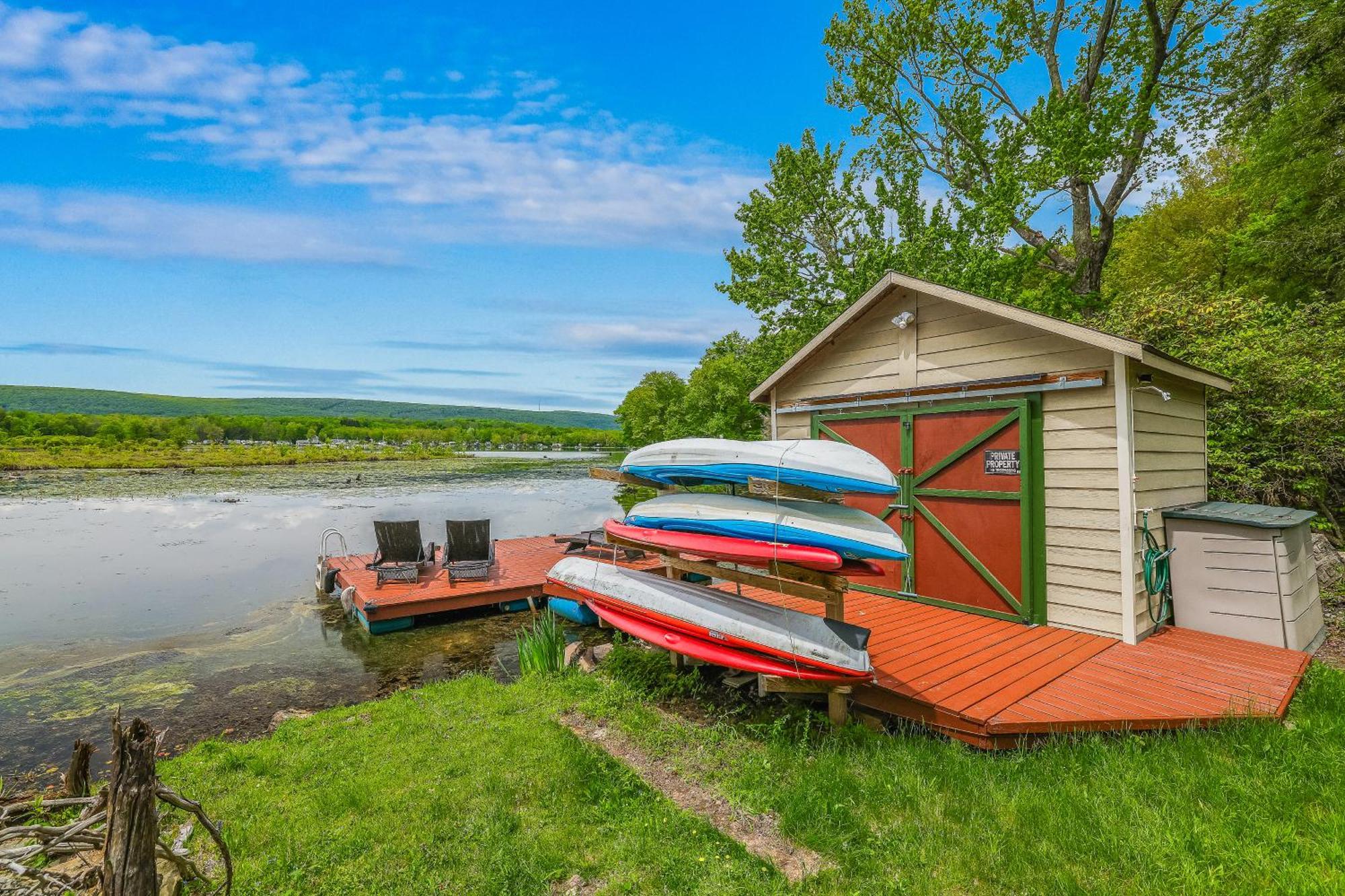 Lakefront A-Frame, Dock, Kayaks, Fire Place Lake Ariel Ngoại thất bức ảnh