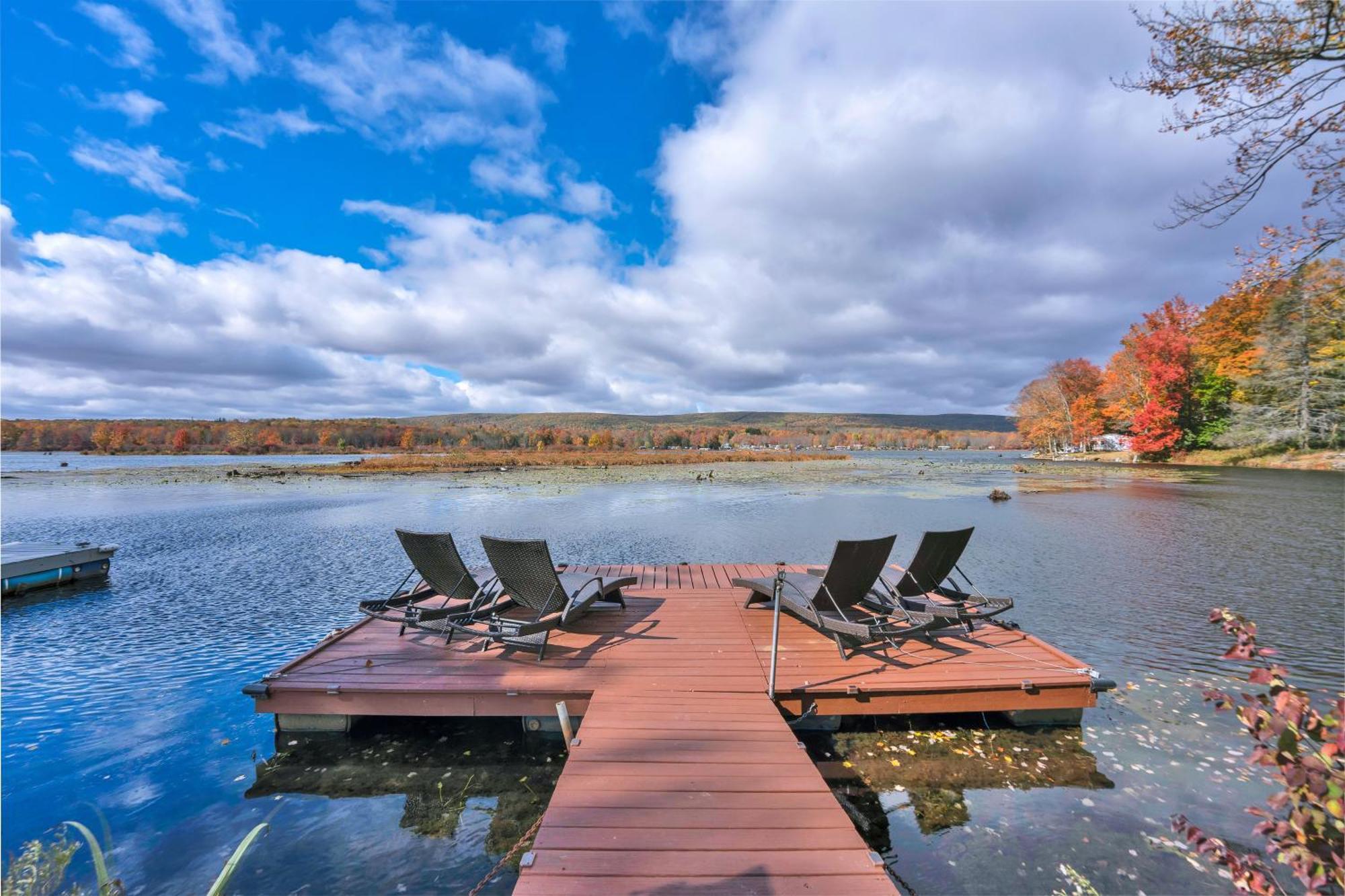 Lakefront A-Frame, Dock, Kayaks, Fire Place Lake Ariel Ngoại thất bức ảnh